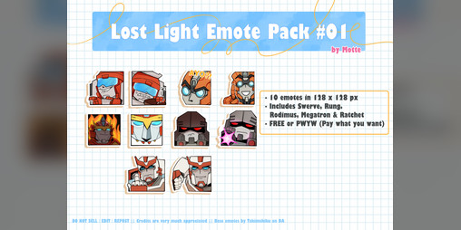 Cover image for Transformers MTMTE - Emote Pack 01