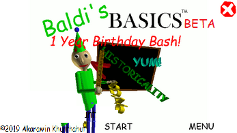 Baldi's Basics Beta 1 Year Birthday Bash (Baldi Basics Birthday Bash Mod)