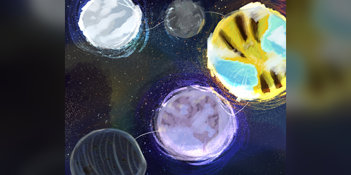 Cover image for The String of Pearls - Five Realis Moons