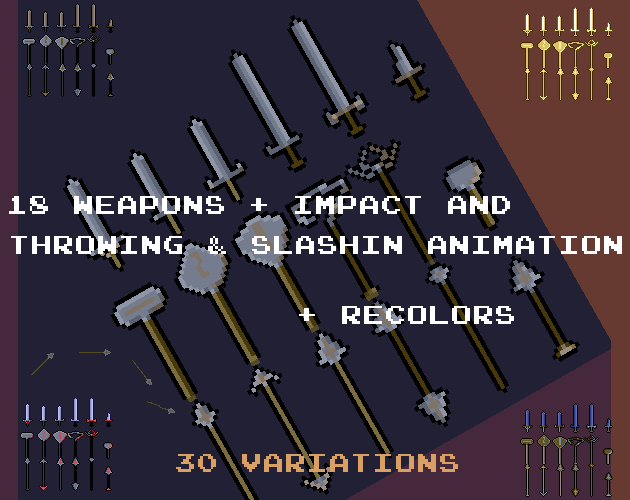 Action Weaponpack Animation and Color Variation