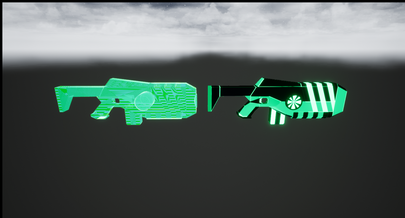 Plasma Rifle in regular and hologram