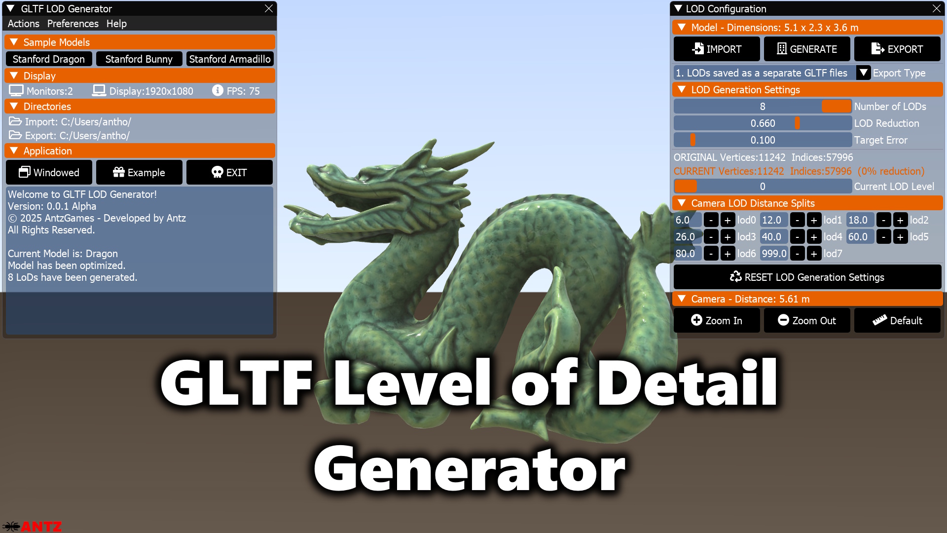 GLTF Level of Detail Generator