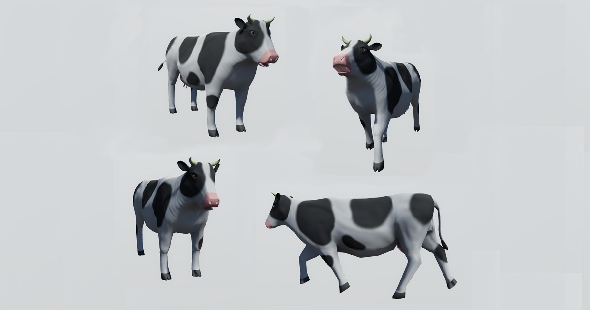 Animated Cow for Unity 3D