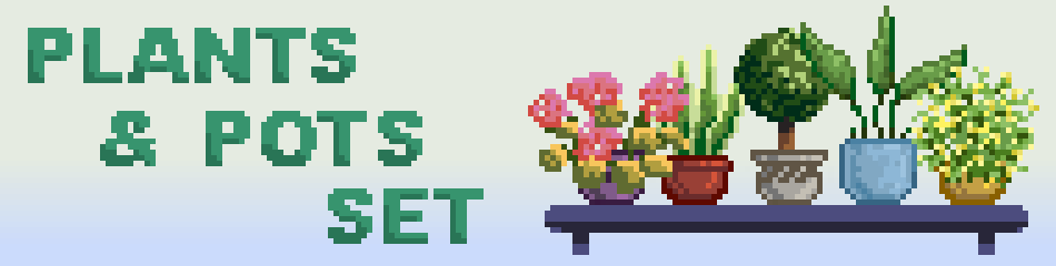 Pixel flovers & pots