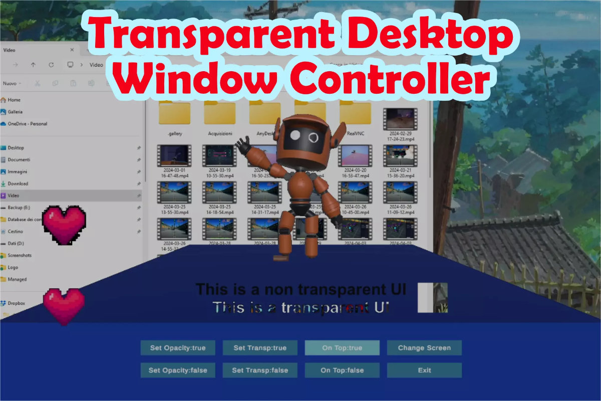 Transparent Desktop Window Controller