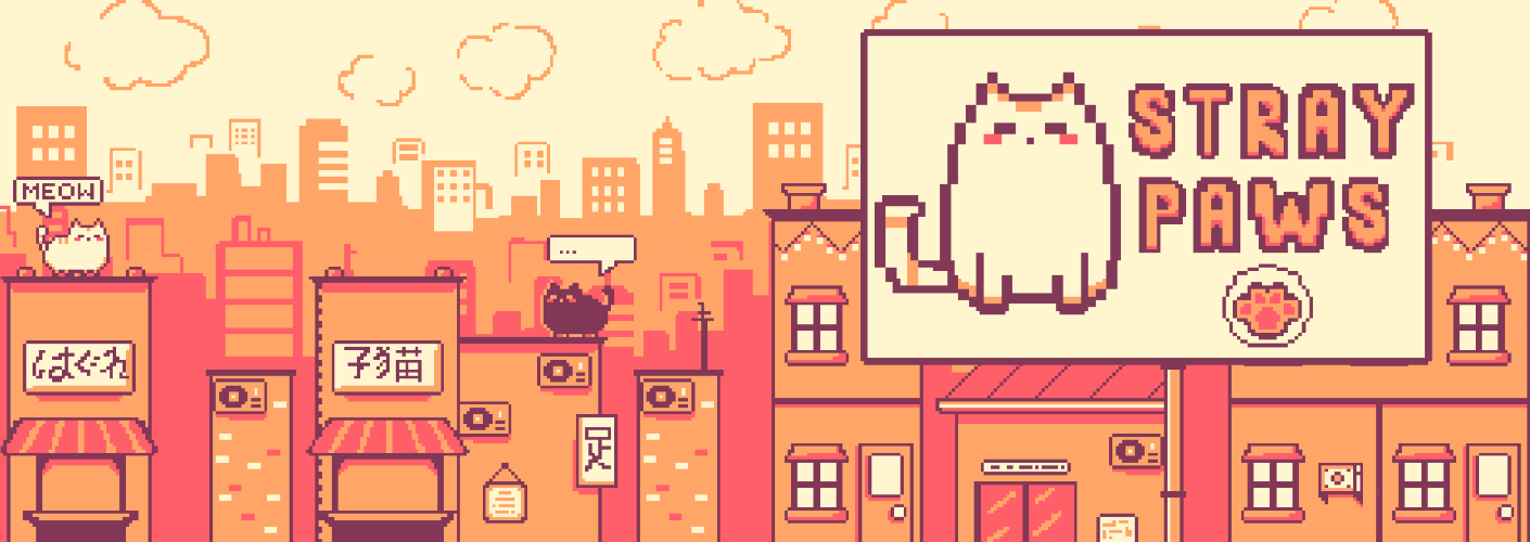 Stray Paws Pixel Art Cats