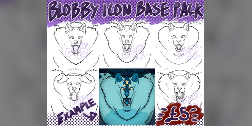 Cover image for Blobby Face Icon Base Pack 1 - The Cat to Canine Pipeline