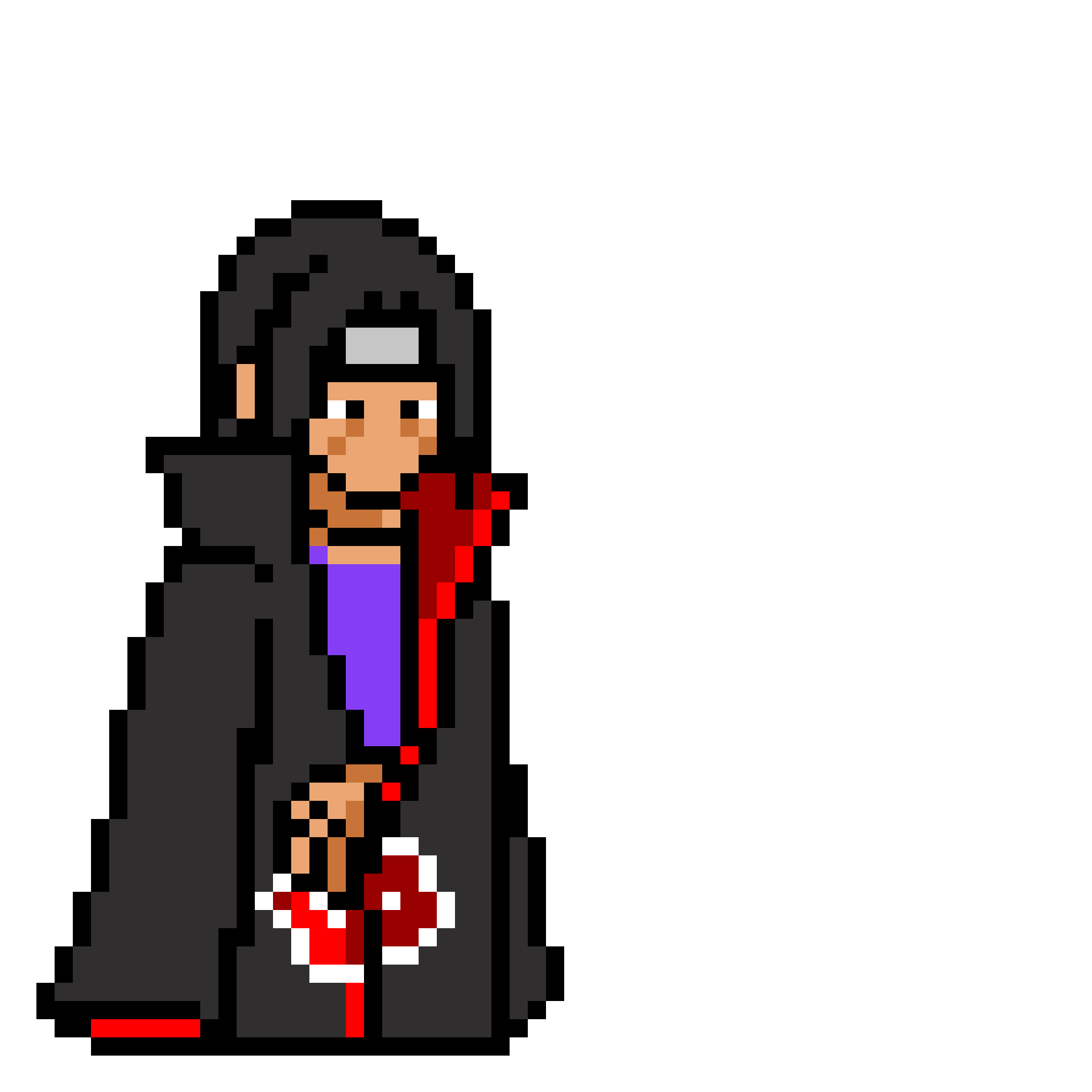 Itachi Pixel Art By Per Basa