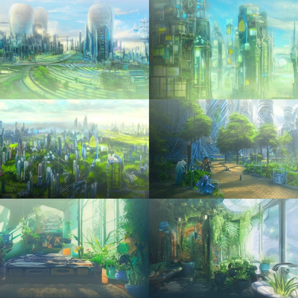 Looking for solarpunk city art for wallpaper background of my