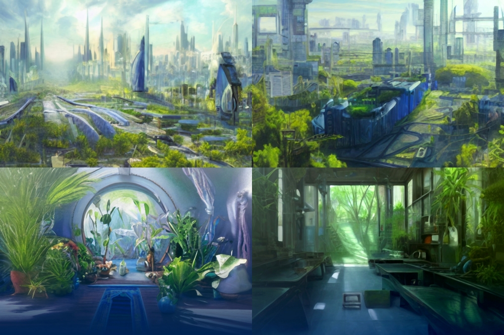 Water-Powered Solarpunk City Pack: 10 Visual Novel Backgrounds by Rachel  Chen