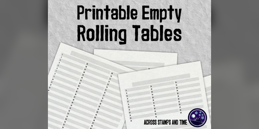 Cover image for Printable Empty Rolling Tables
