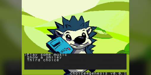Cover image for choice4genesis - a ChoiceScript clone for the Sega Genesis
