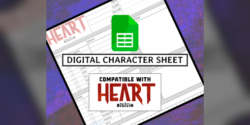 Cover image for Heart RPG Digital Character sheet