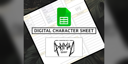 Cover image for Primal Quest Digital Character Sheet