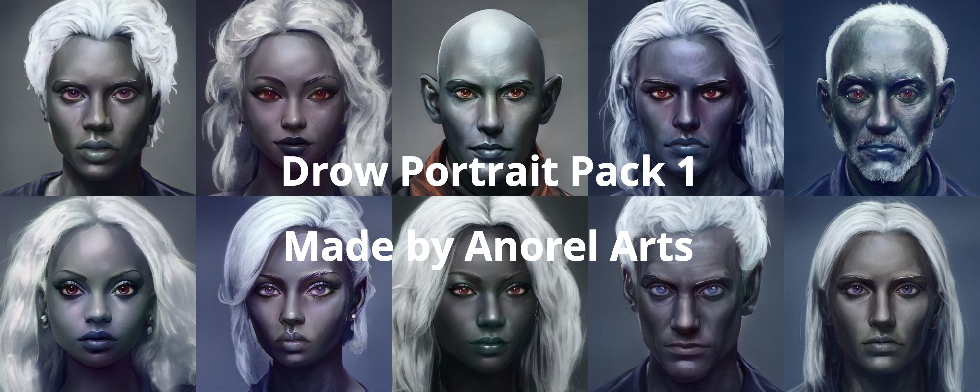Drow Portrait Pack 1