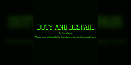Cover image for DUTY and DESPAIR