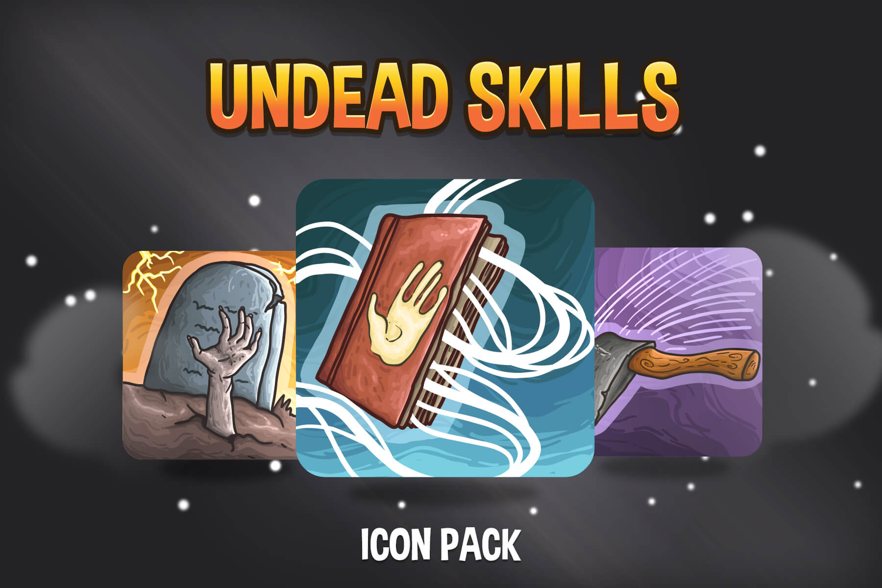 Undead Button Ui Undead Skills by Free Game Assets (GUI, Sprite, Tilesets)