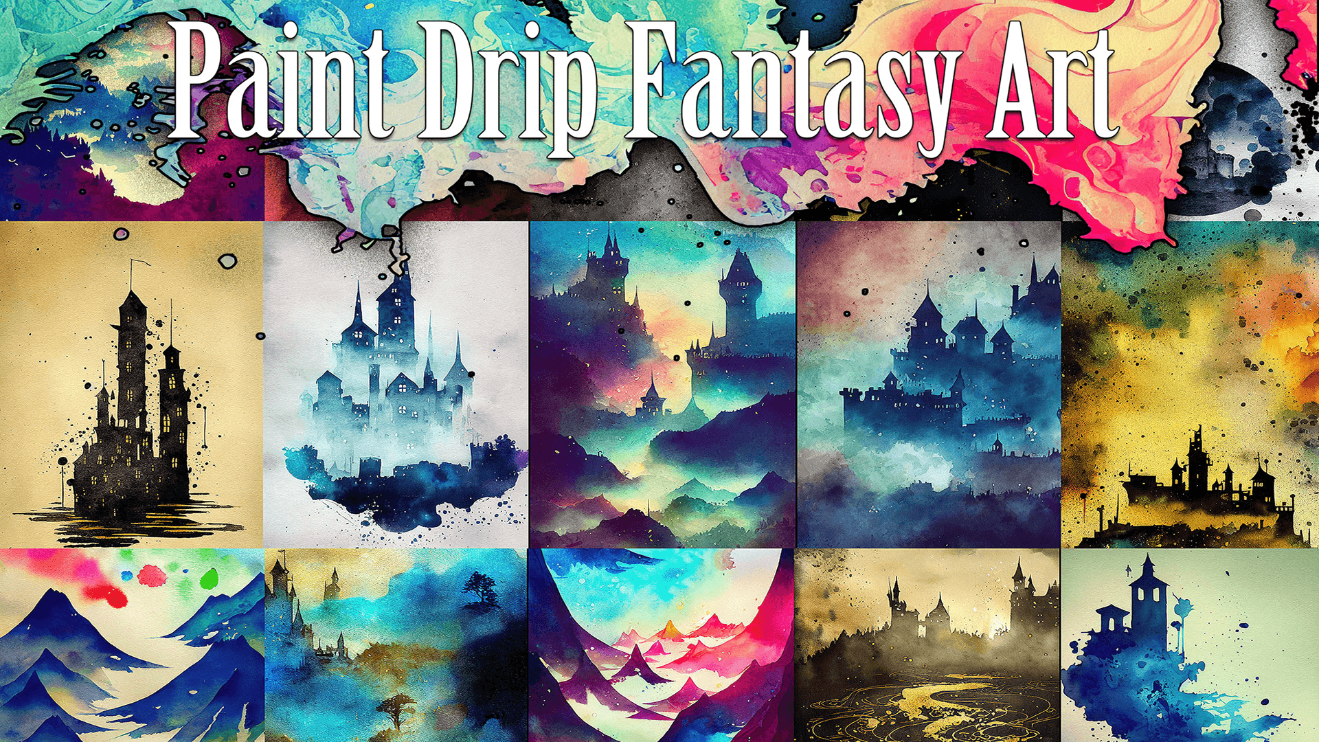 Places - Fantasy RPG Paint Drip Icons