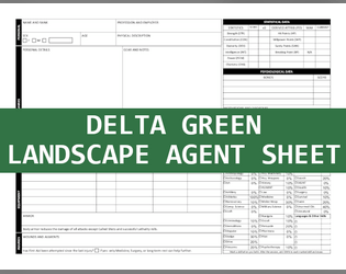 Delta Green Landscape Agent Sheet   - Unofficial landscape character sheets for the Delta Green roleplaying game 