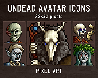 People in Medieval Avatar Icons Pixel Art 