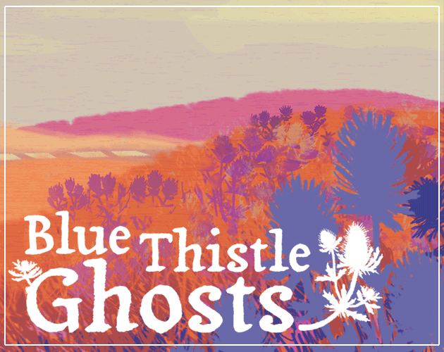 Blue thistle ghosts by featherboy