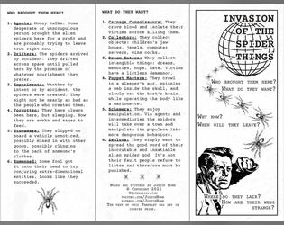 Invasion of the Spider Things   - A Paranoid Collection of Generators for Alien Spider Invasions 