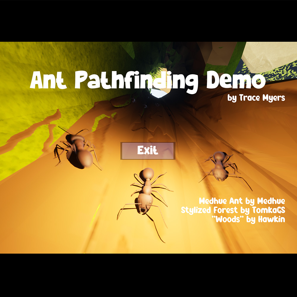 Ant Pathfinding Demo (early build) by dishbutt