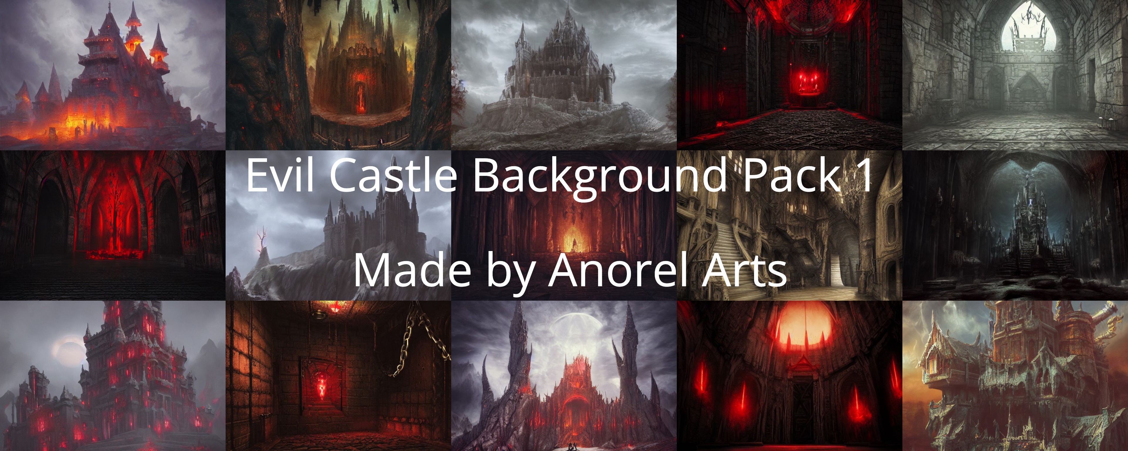 Evil Castle Background Pack 1