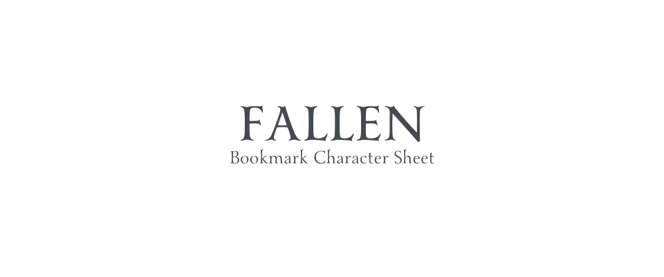 Fallen RPG Bookmark Character Sheet