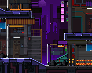 Pixel Art Cyberpunk Characters - thegameassetsmine