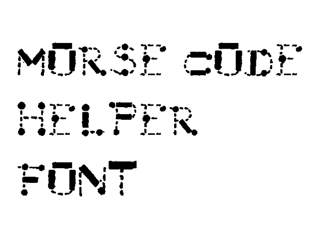 Cover image for Morse Code Helper Font