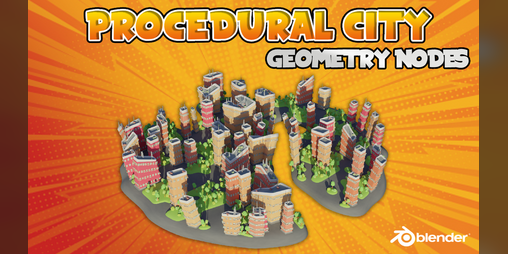 Cover image for Procedural Tiny City - Blender - Geometry Nodes