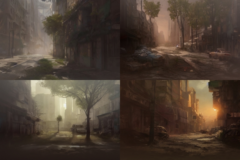 Post Apocalyptic City at Sunset Pack: 14 Visual Novel Backgrounds by ...