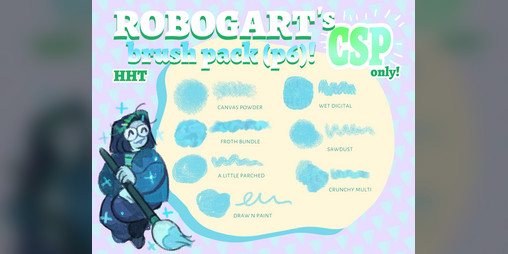 Cover image for ROBOGART's Brush Pack (P6)! [CSP brushes, .sut files!]