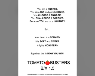 Tomato Busters B/X - Ashcan 1.5   - A productivity journalling ARG/TTRPG 