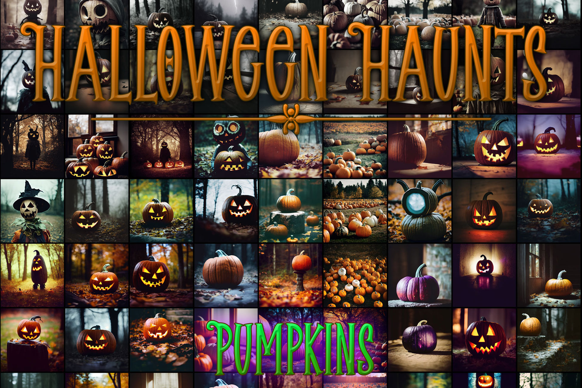 Halloween Haunts - Pumpkins Icon Pack for RPG / Fantasy / Realistic Games