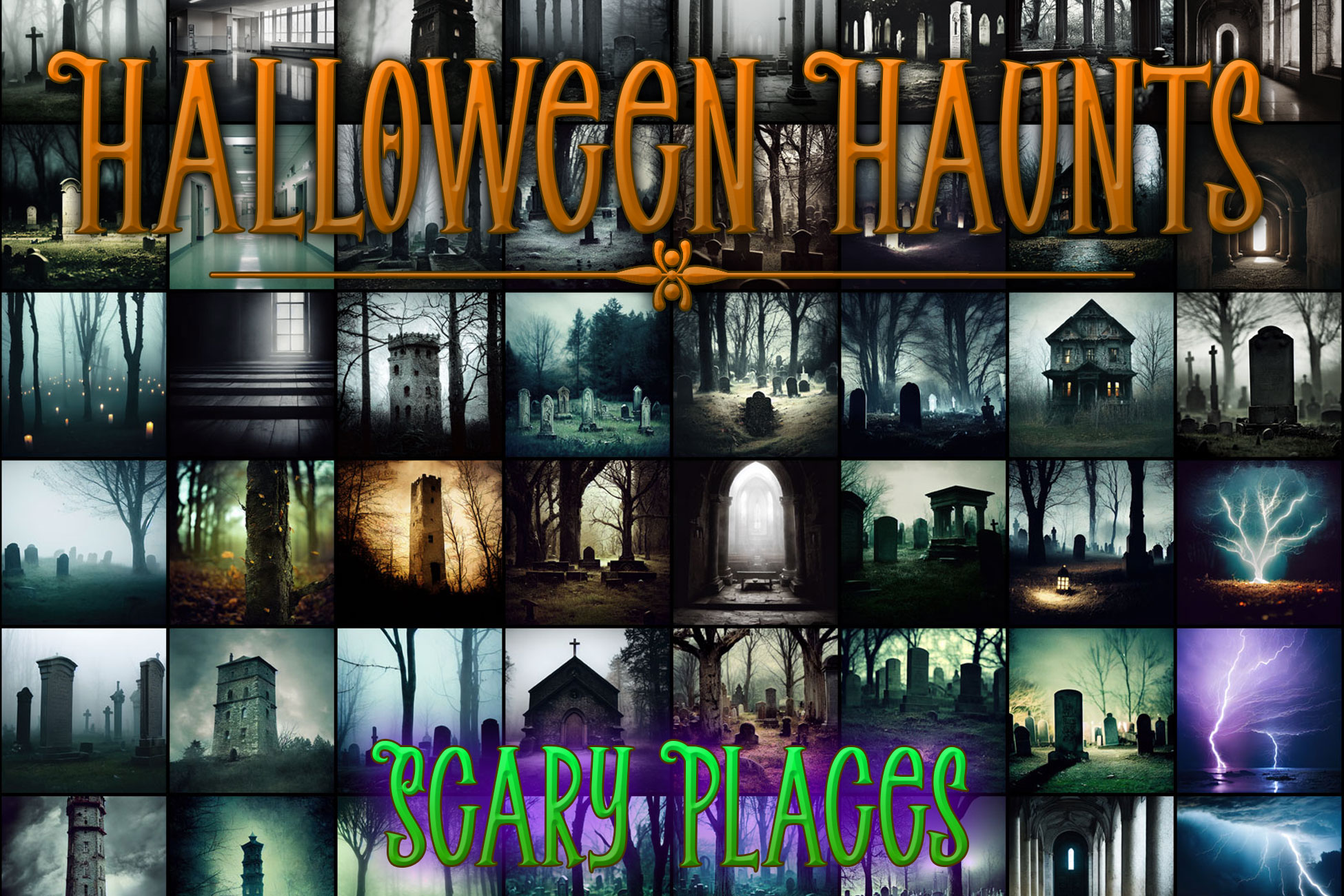 Halloween Haunts - Scary Places Icon Pack for RPG / Fantasy / Realistic Games