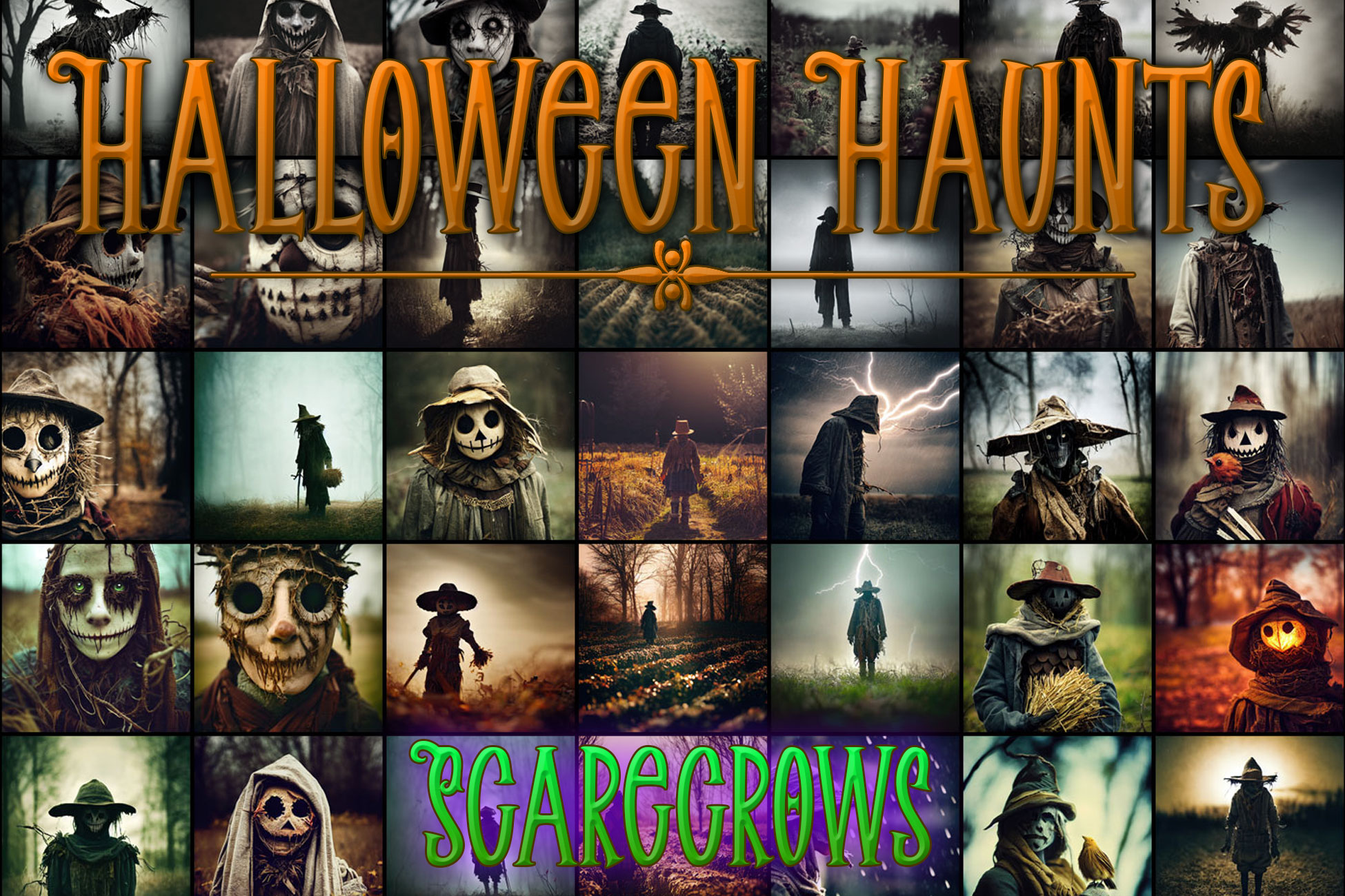 Halloween Haunts - Scarecrows Icon Pack for RPG / Fantasy / Realistic Games