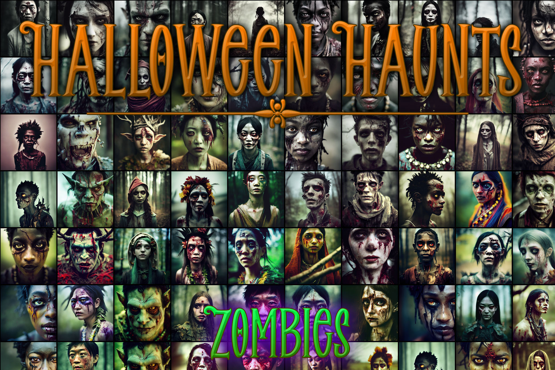 Halloween Haunts - Zombies Icon Pack for RPG / Fantasy / Realistic Games
