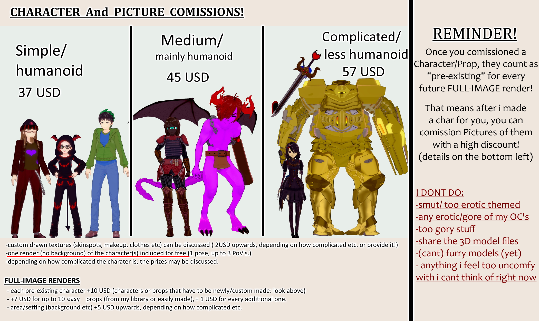 Comission me! contact via DISCORD or EMAIL!