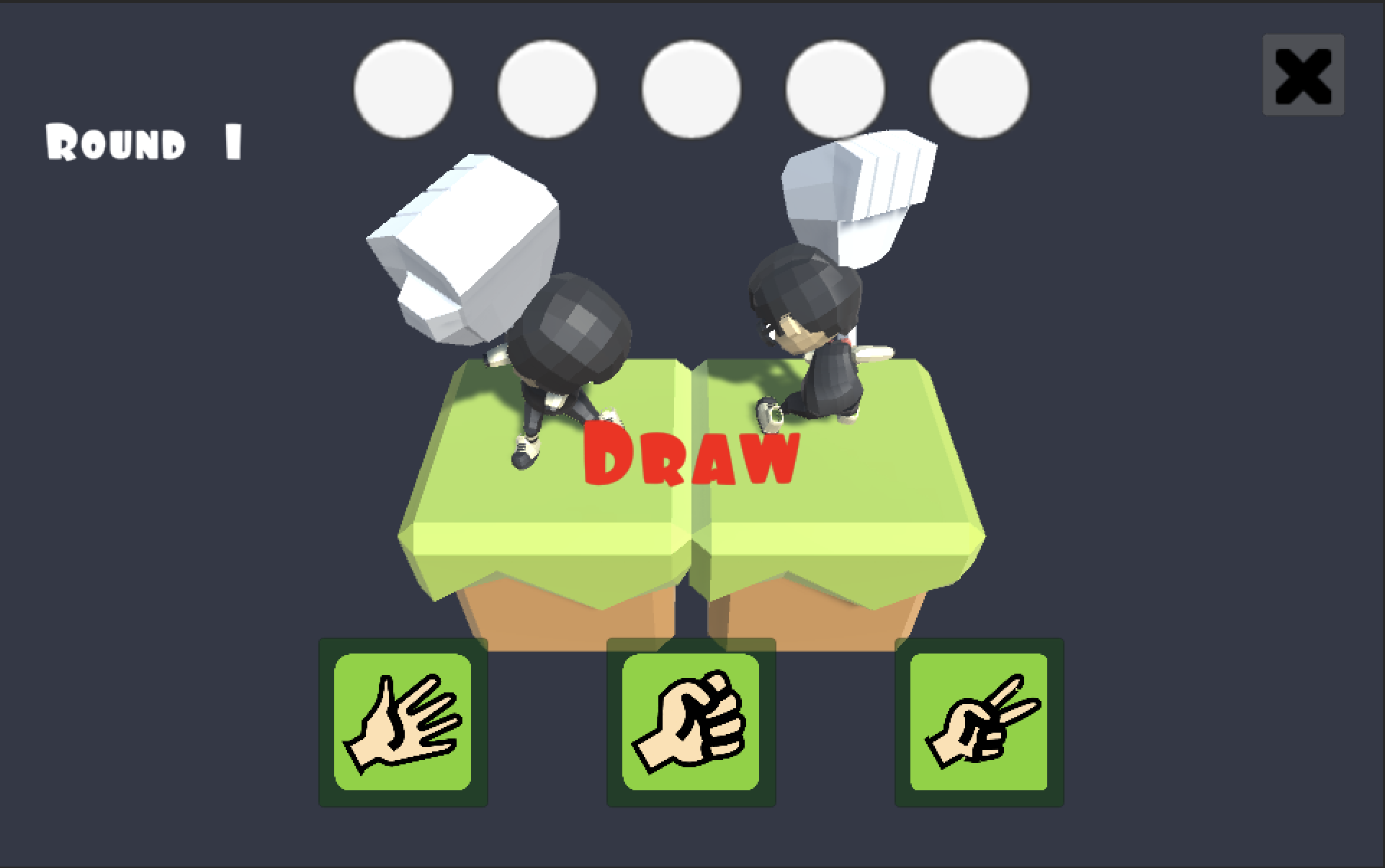 Paper Rock Scissor Simulator by Jubilee