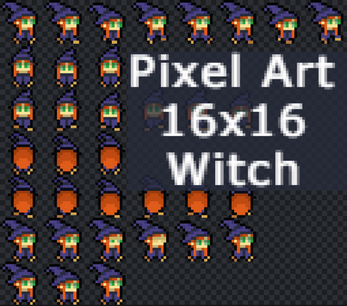 16x16 Witch by Pedrodis