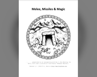 Melee, Missiles & Magic   - An homage to first edition Tunnels & Trolls 