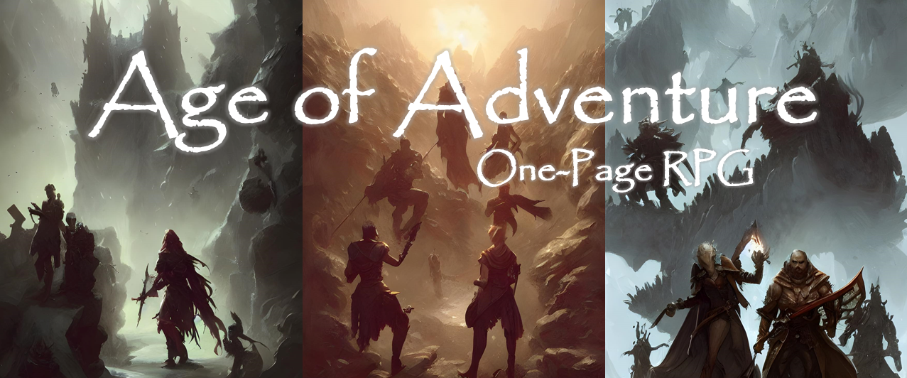 Age of Adventure RPG - a Lasers and Feelings fantasy hack (v9.0)