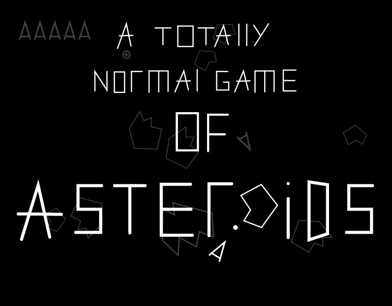 Cover image for A Totally Normal Game of Asteroids