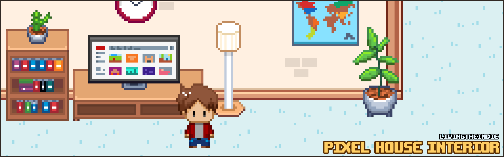 Pixel House Interior Game Asset