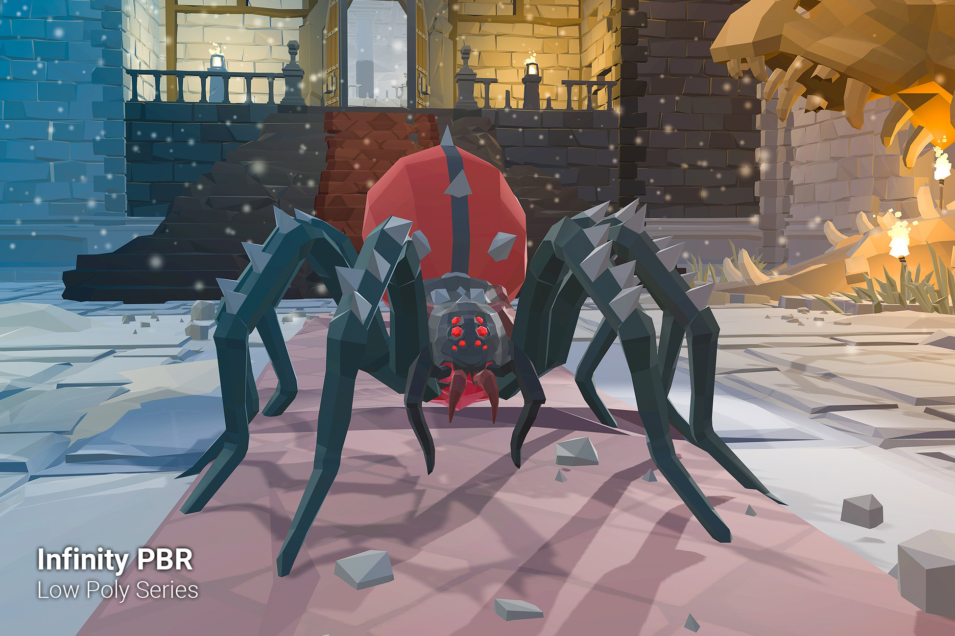 Low Poly Character - Spider - Fantasy RPG - Unreal