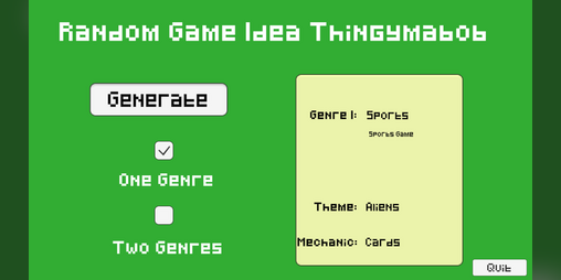 Cover image for Random Game Idea Generator Thingymabob