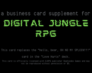 do not scan this qr code - DJRPG   - an officially licensed business card supplement for DIGITAL JUNGLE RPG 