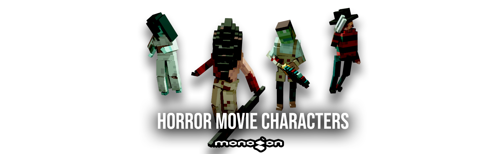 Voxel Horror Movie Characters - monogon
